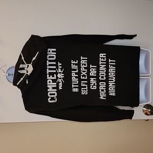 War Fit Competitor Lightweight Zip-Up Hoodie, Black, Size Small